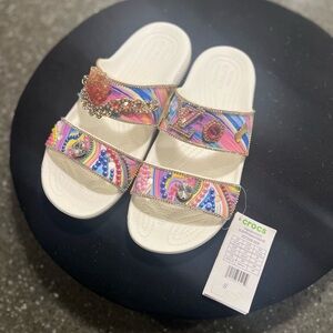 Colorful Crocs Slide Sandals